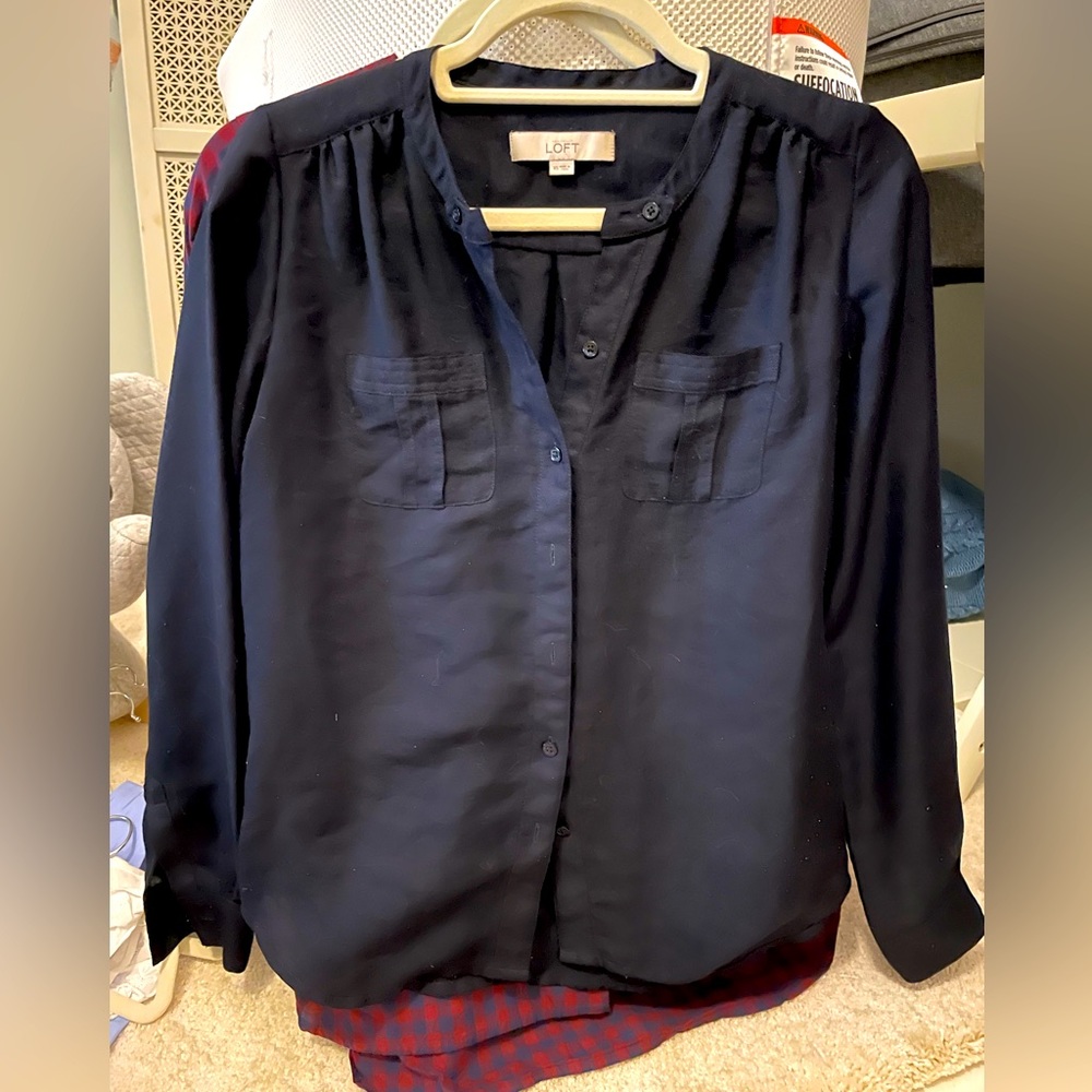 Navy blouse - loft
